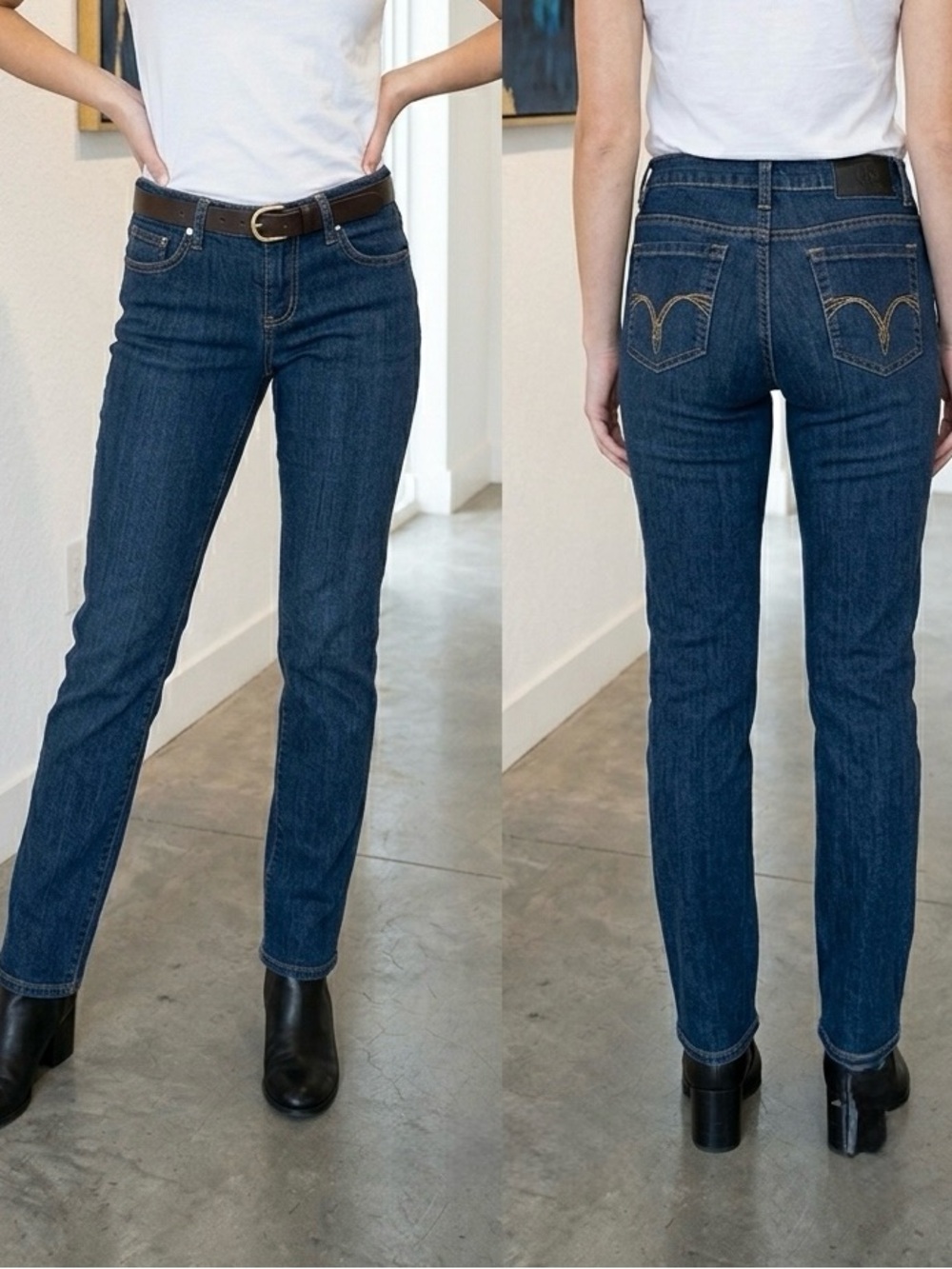 Rock & Rerock Women's Blue Jeans size 9 / 10 Cotton straight Denim Casual Travel